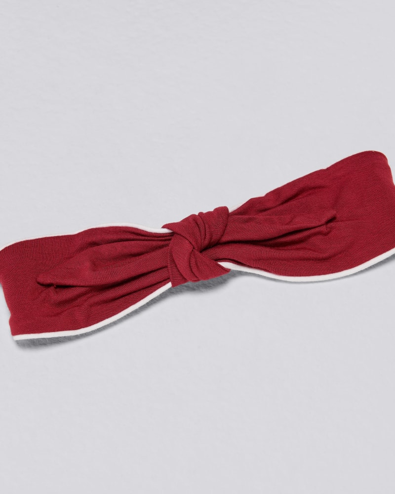 Front of a size one-size-fits-all Tiffany Headband in Rumba Red by Cotidié. | dia_product_style_image_id:299281